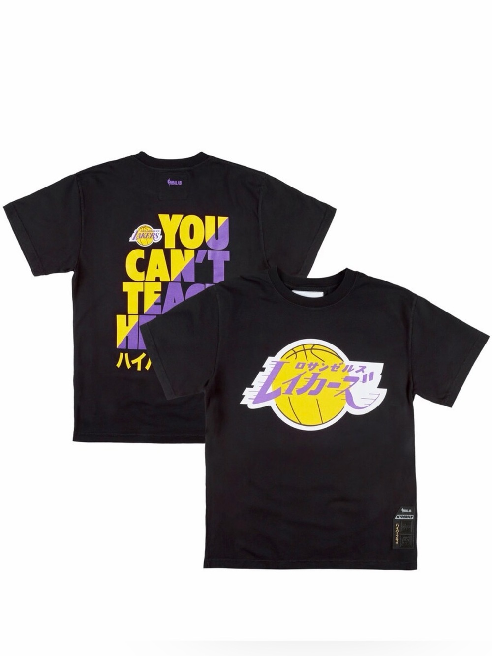 Men's Los Angeles Lakers NBA x Hyperfly Black Katakana T-Shirt